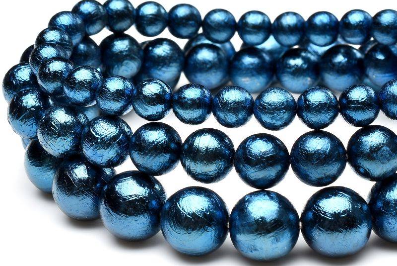 【20％OFF!】お買い得！メテオライト(アルタイ隕石)　8mm　ブルーコーティング 天然石 パワーストーン ブレスレット 1個売り アクセサリー _B1252-8