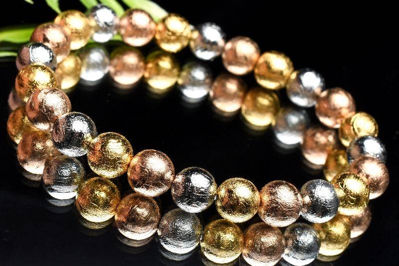 お買い得！メテオライト(アルタイ隕石)　10mm　MIXカラー 天然石 パワーストーン ブレスレット 1個売り アクセサリー _B1253-10