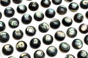 アバロンシェル(鮑)　8mm　コイン 3粒セット 天然石 パワーストーン ルース アクセサリー _T670