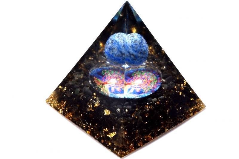 ラピスラズリ　60x61x58mm　ピラミッド 置物 1個売り アクセサリー _CRG96-4【宅急便のみ】