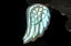 【1点物】幻想シラー ラブラドライト　22x13mm　天使の羽 (トップ穴) 天然石 パワーストーン ルース ハンドメイド _PB1773