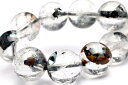 【1点物】希少◇金属シラー ブラックマイカインクォーツ 10.5mm ブレスレット アクセサリー _L547(3)