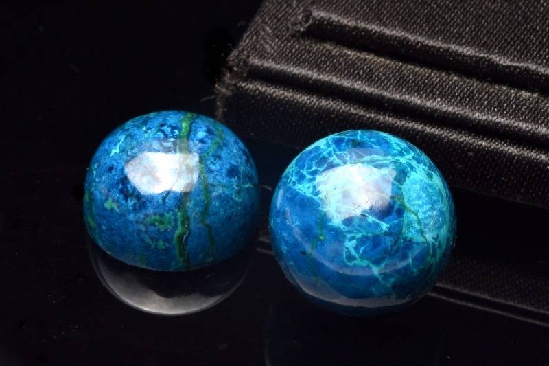 【10％OFF!】アースカラー クリソコラ　13-16mm　コイン ルース ハンドメイド 1個売り _PRG1956-2