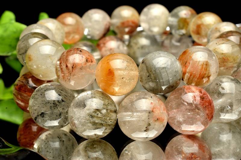 【20％OFF!】地層模様 ガーデンクォーツ　12.5mm ブレスレット アクセサリー 1個売り _BG5008-125