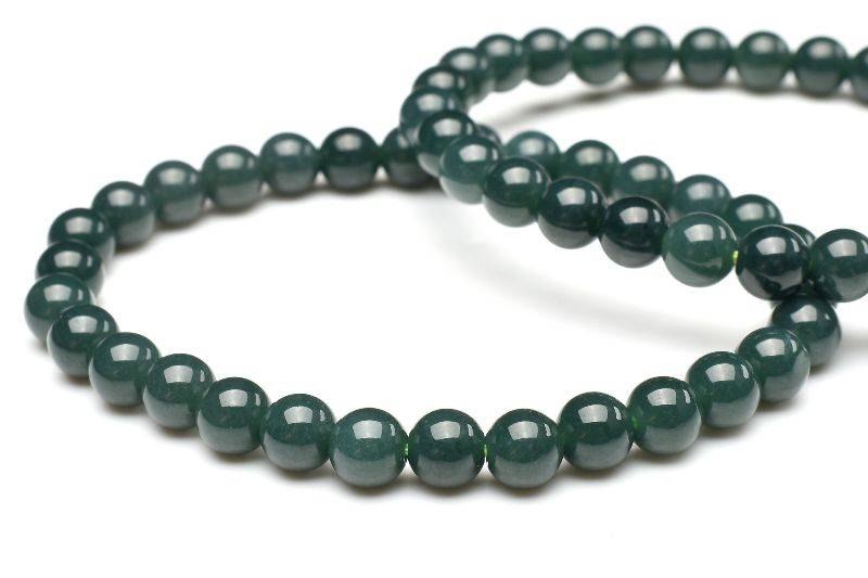 【30％OFF!】グアテマラ産◇希少マンサーノ翡翠 ブルージェダイト 青翡翠　6mm ブレスレット アクセサリー 1個売り _B1290-6