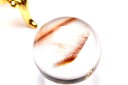 【1点物】高発色 レッドラビットヘアールチル 23mm 丸玉(台座付き) スフィア _CG5378【宅急便のみ】