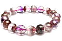 【1点物】AAA+☆ブラック×レッド多め スーパーセブン 10mm ブレスレット アクセサリー _L6992 高品質アイテム