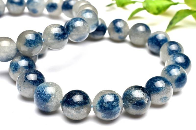 マダガスカル産◇希少カラー ブルーアベンチュリンシリカ　11mm ブレスレット アクセサリー 1個売り _BG5281-11