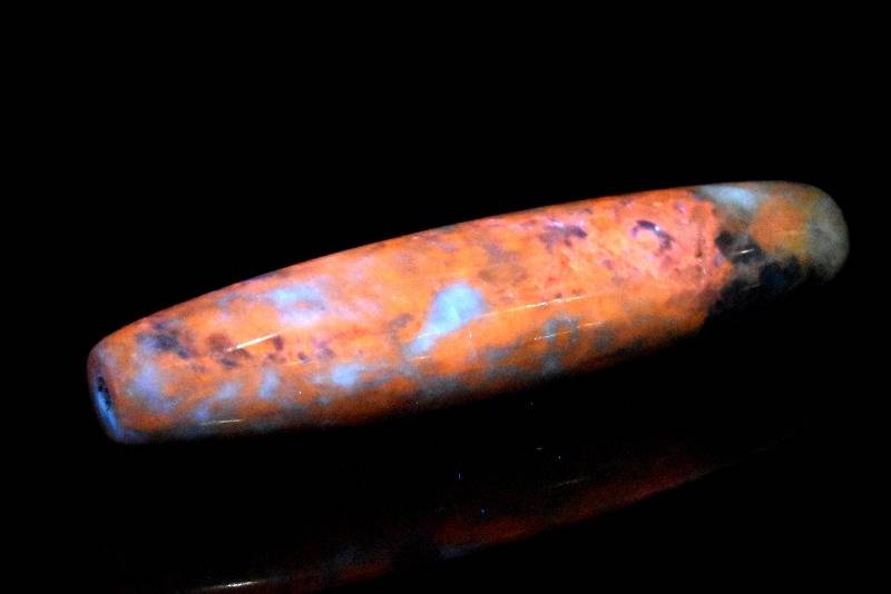 Rakuten - 【20％OFF!】【1点物】希少◇アフガニスタン産 ハックマナイト　54x12mm　天珠(貫通穴) チューブ ビーズ ハンドメイド _PB7920