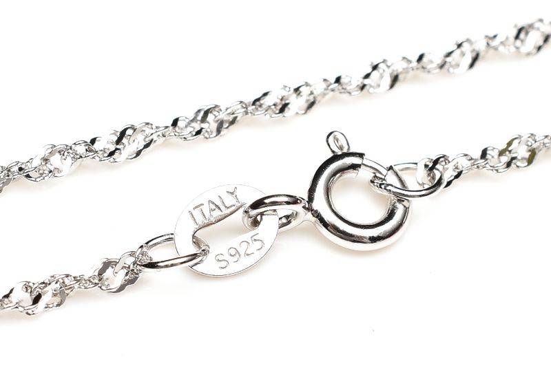 Silver925 スクリューチェーン 45cm チェーン ネックレス アクセサリー ハンドメイド _KZ157