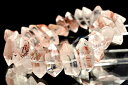 【1点物】希少形状 レッドファントムクォーツ 7-8.5x15-21mm 両剣ポイント ブレスレット アクセサリー _M3356