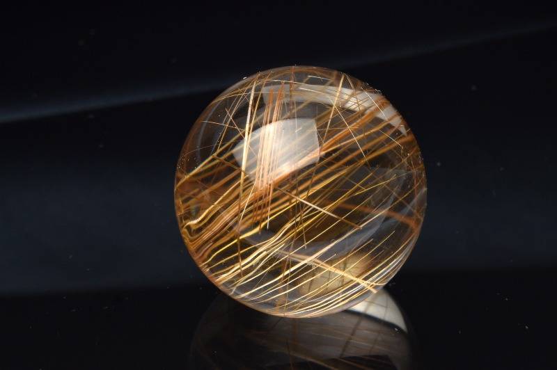 【1点物】AAA☆内包美 ブロンズルチルクォーツ　20mm　丸玉(台座なし) スフィア ハンドメイド _PB9615【宅急便のみ】 高品質アイテム