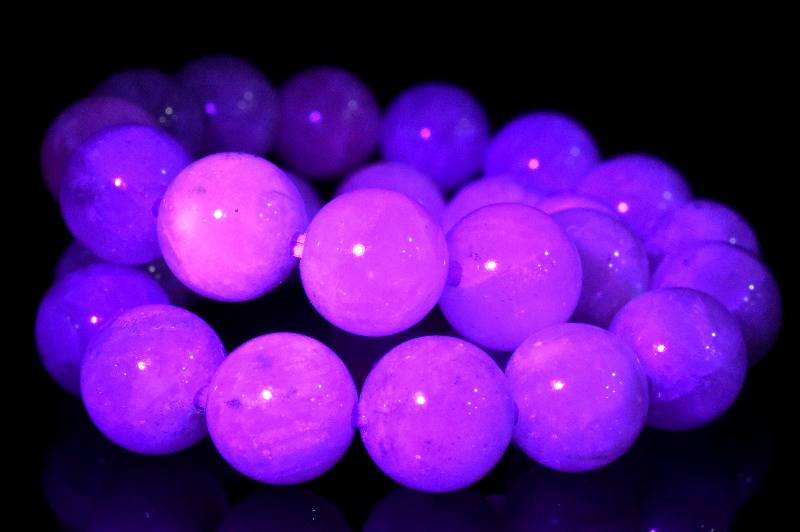 【1点物】AA+☆希少カラー ラベンダーハックマナイト　7mm ブレスレット アクセサリー _M5404