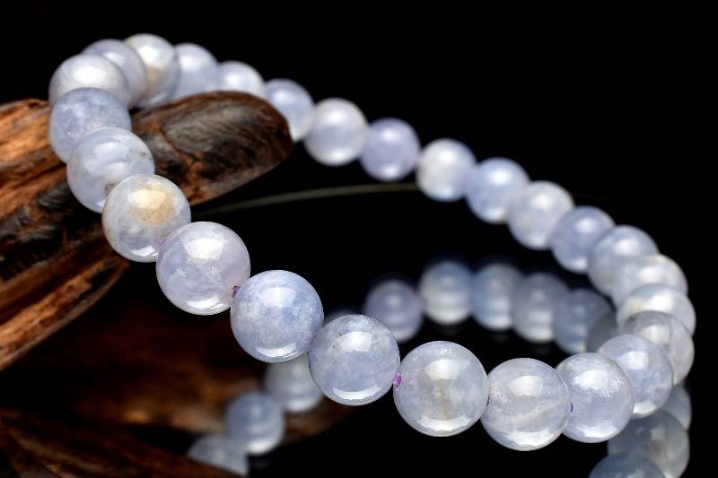 【1点物】AA+☆希少カラー ラベンダーハックマナイト　7mm ブレスレット アクセサリー _M5404