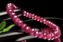 【1点物】AAAA☆高品質ミャンマー産 ルビー 3.5-4.5x6.5mm ボタンカット ブレスレット アクセサリー _M6367 高品質アイテム