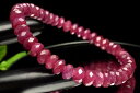 【1点物】AAAA☆高品質ミャンマー産 ルビー 3.5-4.5x6.5mm ボタンカット ブレスレット アクセサリー _M6368 高品質アイテム