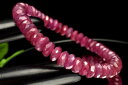 【1点物】AAAA☆高品質ミャンマー産 ルビー 2.5-3.5x6.5mm ボタンカット ブレスレット アクセサリー _M6369 高品質アイテム