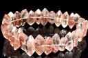 【1点物】希少形状 レッドファントムクォーツ 6-8x16-20mm 両剣ポイント ブレスレット アクセサリー _MA31