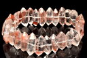 【1点物】希少形状 レッドファントムクォーツ 6-8x16-23mm 両剣ポイント ブレスレット アクセサリー _MA32
