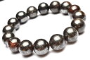 【1点物】サハラ砂漠産 コンドライト隕石(サハラNWA869隕石) 12.5mm ブレスレット アクセサリー _MA248