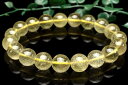 【1点物】透明感あり◇クリストバイライト内包 リビアングラス 10.5mm ブレスレット アクセサリー _U5873