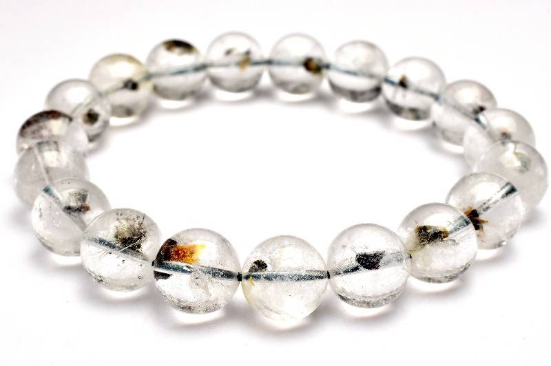 【30％OFF!】【1点物】グリーントルマリンインクォーツ　10-10.5mm ブレスレット アクセサリー _MA837