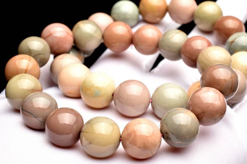 天然瑪瑙 阿拉善(アラシャン)ゴビアゲート 15.5mm ブレスレット アクセサリー 1個売り _BG5648-155