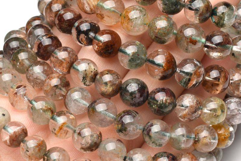 【20％OFF!】マルチカラー ガーデンクォーツ　7.5mm ブレスレット アクセサリー 1個売り _B1423-75