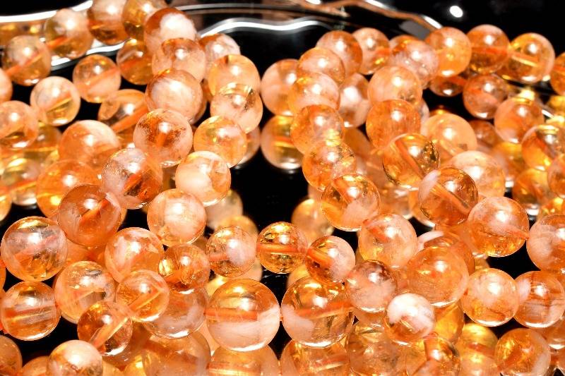 希少 エンジェルフェザーシトリン　9mm ブレスレット アクセサリー 1個売り _BG5693-9