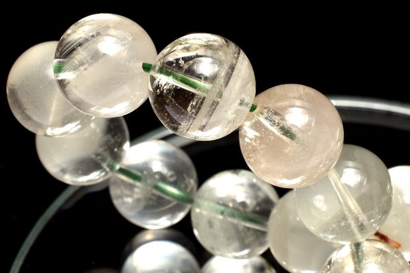 【レア色】【ハイクォリティ】【コレクション品】白い翠色千層ガーデンブレスレット 楽天市場】ホワイトガーデンファントム クォーツ 千層 9mm