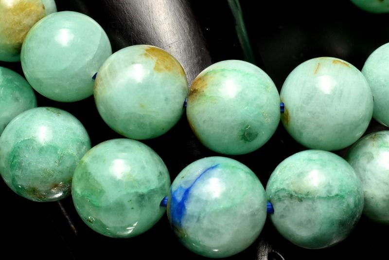希少◇ペルー産 クリソコラシリカ　8.5mm ブレスレット アクセサリー 1個売り _BG5744-85