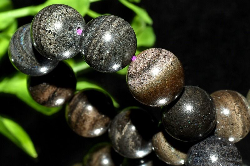 【20％OFF!】【1点物】遊色効果◇宇宙のよう ブラックマトリックスオパール 10-10.5mm ブレスレット アクセサリー _MA4267