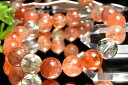 キラメキ内包◇アルーシャ産 フェルドスパーサンストーン 10.5mm ブレスレット アクセサリー 1個売り _BG5777-105