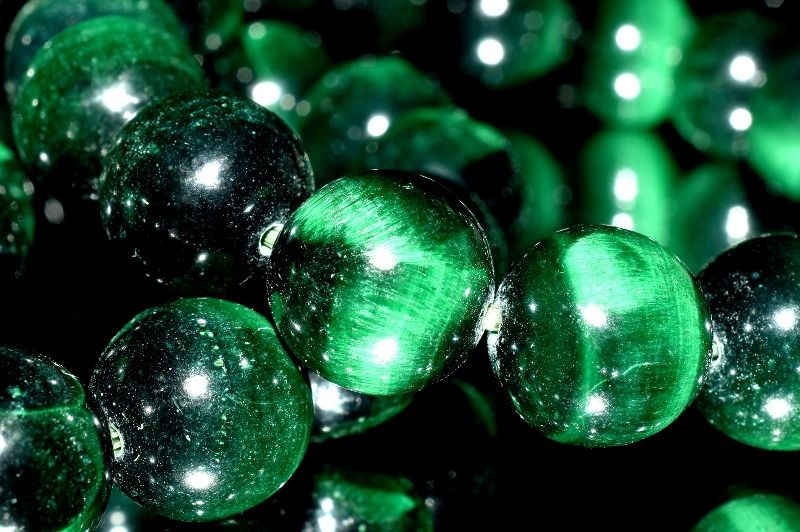 【20％OFF!】シャトヤンシー効果 マラカイト（孔雀石） 9.5mm ブレスレット 厄除け アクセサリー 1個売り _BG5787-95