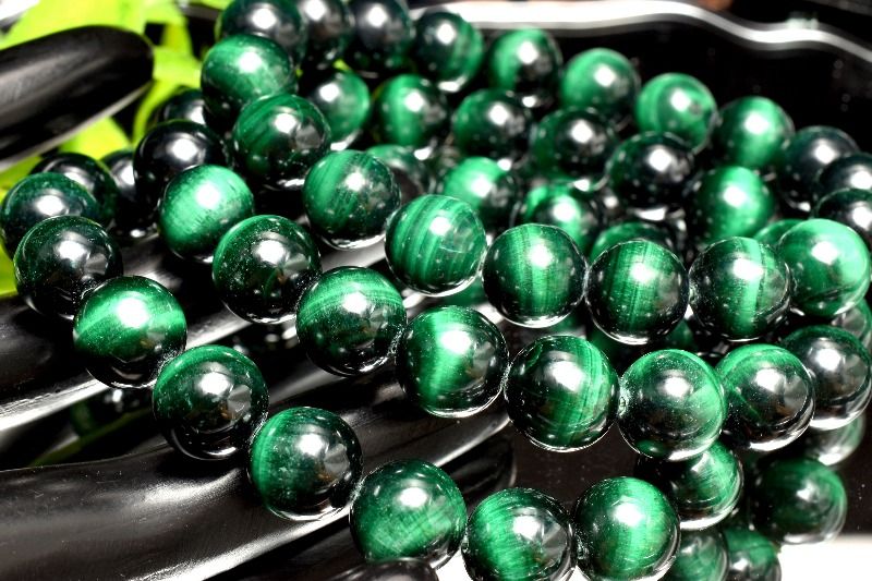 【20％OFF!】シャトヤンシー効果 マラカイト（孔雀石） 9.5mm ブレスレット 厄除け アクセサリー 1個売り _BG5787-95