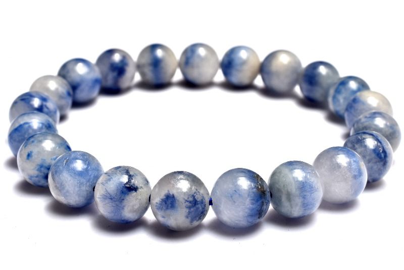 【20％OFF!】【1点物】希少◇濃いブルー デュモルチェライトインクォーツ　9mm ブレスレット アクセサリー _MA4807