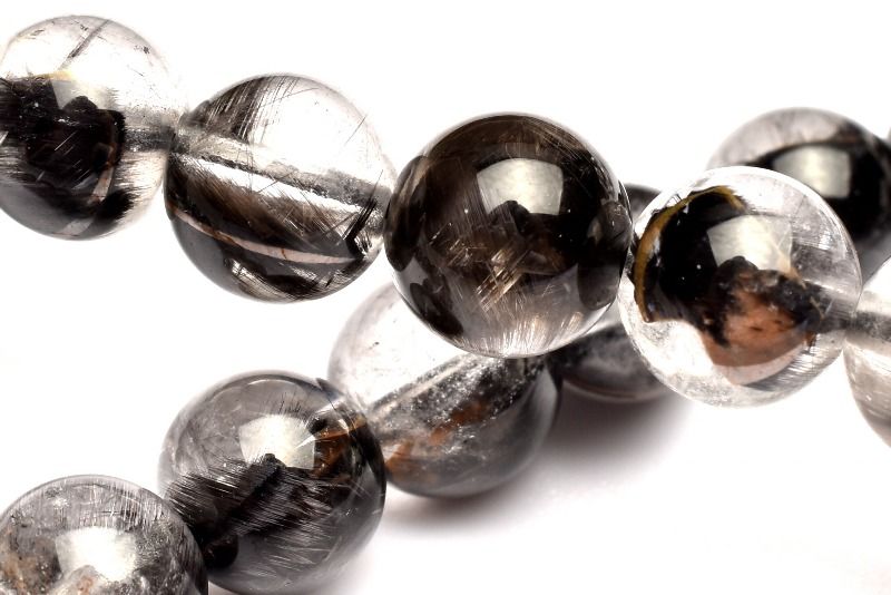 【20％OFF!】【1点物】AAA+☆曇りない白銀の輝き プラチナタイチンルチルクォーツ　7mm ブレスレット アクセサリー _MA4914