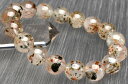 【1点物】希少共生◇ガーネット多め オージャイトガーネットインクォーツ 12mm ブレスレット アクセサリー _U6754