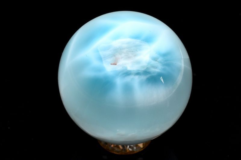 Rakuten - 【20％OFF!】【1点物】大珠◇三大ヒーリング ラリマー　23mm　大珠(貫通穴) 粒売り ビーズ ハンドメイド _P8514