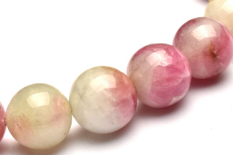 【20％OFF!】【1点物】高発色◇シリカ共生 ウォーターメロントルマリン　9mm ブレスレット アクセサリー _MA5958