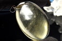 【1点物】AAA+クリア☆Silver925 リビアングラス 33x23mm オーバル ペンダントトップ アクセサリー _PC4796