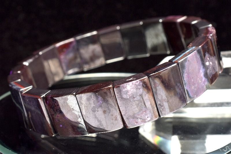 【1点物】三大ヒーリングストーン スギライト(杉石)　9.5-11x13mm バングル アクセサリー _MA6890