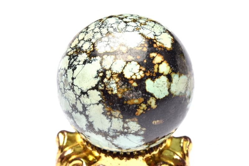 【20％OFF!】【1点物】Silver925◇希少天然 ターコイズ　23mm　丸玉(台座なし) スフィア _PC5169