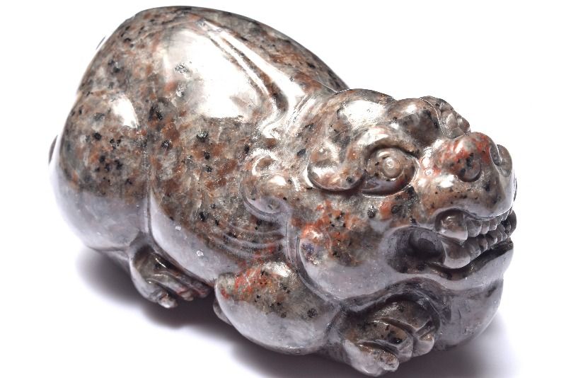 【1点物】希少◇UV発光 ユーパーライト　60x97x47mm　貔貅彫刻 置物 _CG6474【宅急便のみ】