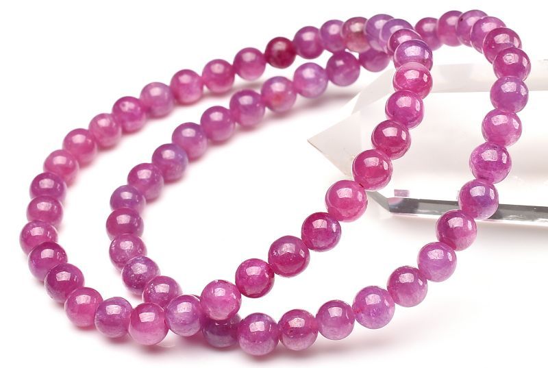乐天商城 - 南アフリカ産◇高品質 ルビー　5mm ブレスレット アクセサリー 1個売り _B1456-5