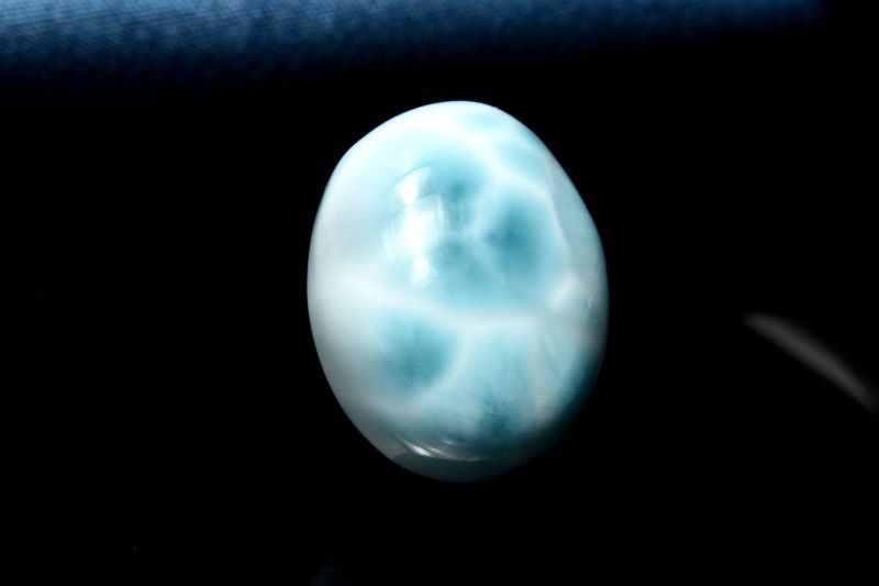 【20％OFF!】【1点物】AAAA☆カリブ海の宝石 ラリマー　15x12mm　オーバル ルース ハンドメイド _PC5463