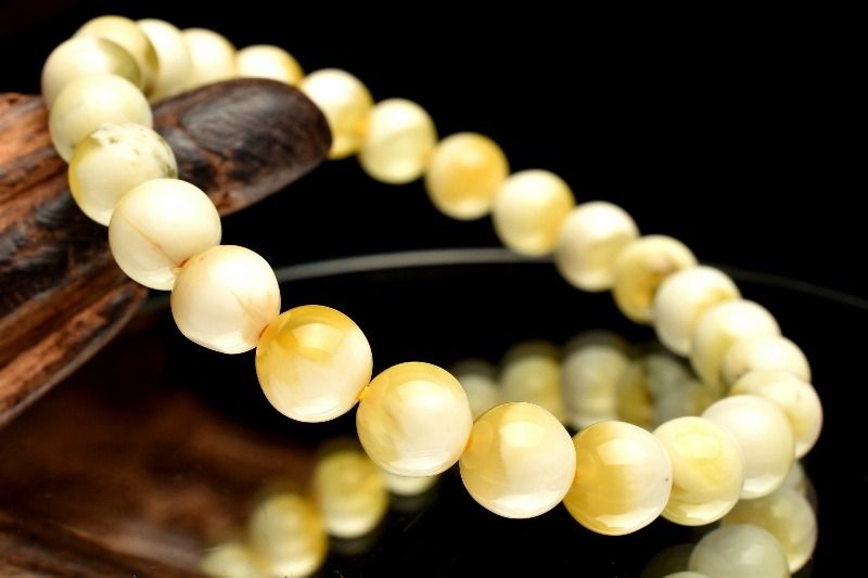 【1点物】バイカラー ゴールデンプレナイト　7mm ブレスレット アクセサリー _MA7672