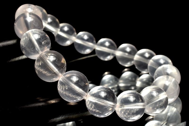 【1点物】希少カラー◇コロンビア産 ピンクレムリアンシードクリスタル　10.5mm ブレスレット アクセサリー _MA7893(3)