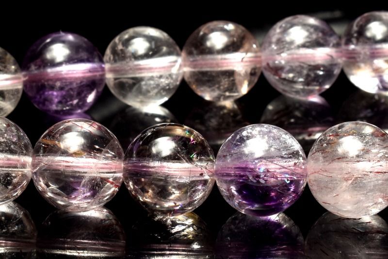 【30％OFF!】【1点物】上質◇マルチカラー スーパーセブン　8mm ブレスレット アクセサリー _MA7956