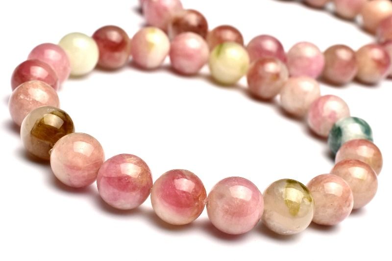 【20％OFF!】シリカ共生 ピンクトルマリン　11.5mm ブレスレット アクセサリー 1個売り _BG5963-115